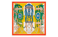 HERMES Silk Scarf Women's Yellow