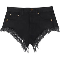 SAINT LAURENT Denim Shorts Women's Black