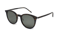 SAINT LAURENT Plate Frame Irregular Shape Sunglasses Women's Brown