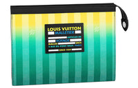 LOUIS VUITTON Daybreak Series Coated Canvas Clutch Regular Men's Gradient Yellow Green