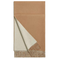 HERMES Cashmere Shawls Women's Camel