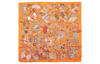 HERMES Silk Scarves Women's Orange