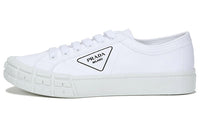 PRADA Low Top Canvas Shoes Men's White