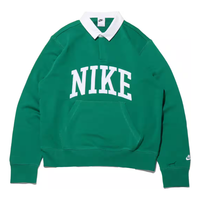 Nike Long-Sleeve Fleece Polo Top Asia Sizing 'Green' FN3113-365