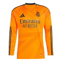 adidas Real Madrid CF 24/25 Long Sleeve Away Jersey 'Orange' IT5189