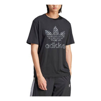 adidas Classic Monogram Graphic T-shirt 'Black' IS0176
