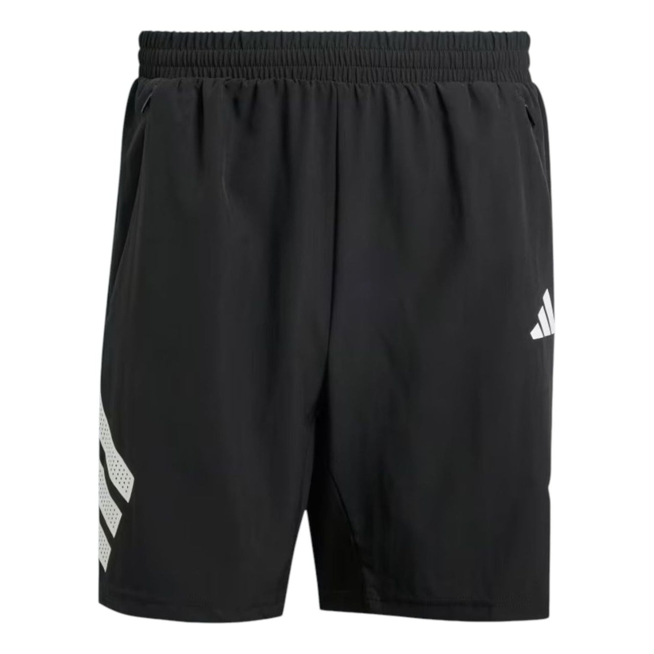 adidas Icon Three Stripes Shorts 'Black White' JE5673