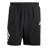 adidas Icon Three Stripes Shorts 'Black White' JE5673