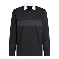 adidas Long Sleeve Polo Shirt 'Black' JM9583