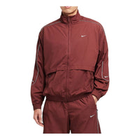 Nike Solo Swoosh Woven Track Jacket Asia Sizing 'Team Red' FB8623-677