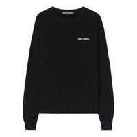 Palm Angels Classic Logo Embroidery Sweater 'Black Off White' PMHE027C99KNI0021003
