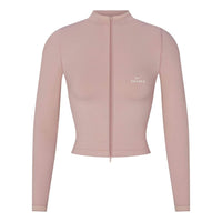(WMNS) Nike x SKIMS Ribbed Seamless Zip Up Crop Jacket 'Himalayan' TPLSL11145W-HEC