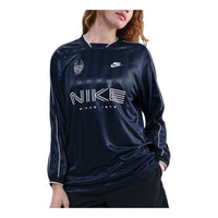(WMNS) Nike Sportswear Long-Sleeve Jersey 'Midnight Navy Silt Red' IM7452-410