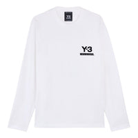 adidas Y-3 NBHD Logo LS T-shirt 'Core White' JX7455