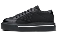 PRADA Macro Re nylon And Brushed Leather Sneakers 'Black' Women's