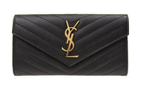 محفظة SAINT LAURENT مونوغرام سوداء