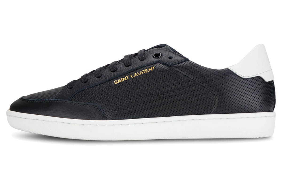حذاء تزلج SAINT LAURENT SL/10 للرجال منخفض الرقبة باللونين الأسود والأبيض