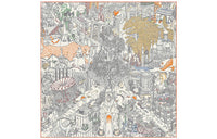 HERMES Silk Scarves Unisex Orange