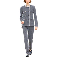 CHANEL Jackets Coats Women's Black White