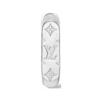 LOUIS VUITTON Monogram Chain Hoop Earring