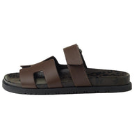 HERMES Slide Slippers Women's Coffee