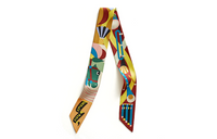 HERMES Silk Scarves Women's Yellow