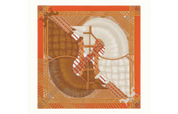HERMES Silk Scarves Women's Orange