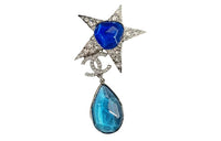 CHANEL Brooch Women's Blue/Silver