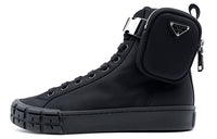 PRADA Skateboard Shoes Men High-Top Black