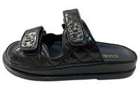 CHANEL Pre-Owned CC Diamond-quilted Sandals