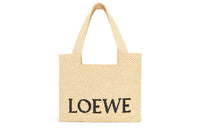 LOEWE Medium Font Tote In Raffia Natural