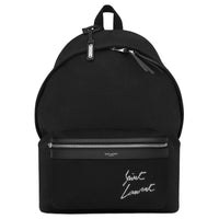 SAINT LAURENT City Cotton Backpack Women's Black