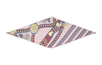 HERMES Silk Scarves Women's Sky Blue/Green/Rose Pink