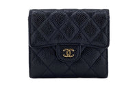 CHANEL Calfskin Handheld Wallets Women's Black