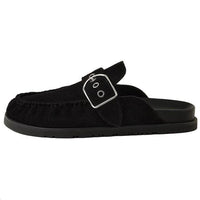 HERMES Wrap-toe Slippers Women's Black