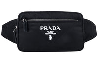PRADA Nylon Fanny Pack Unisex Black