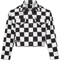 LOUIS VUITTON Cropped Damier Denim Jacket