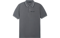 PRADA Men's Logo Patch Polo Shirt Gray