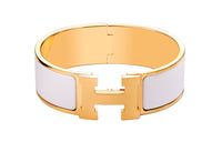 HERMES Gold Plated Bangles Women's White Gold