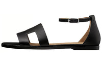 HERMES Santorini Strap Sandals Women's Black