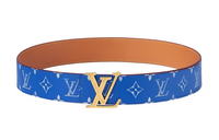 حزام LOUIS VUITTON ذو وجهين بالأحرف الأولى مقاس 40 مم