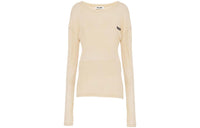 MIU MIU Logo patch Long sleeve T shirt
