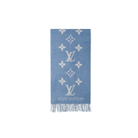 LOUIS VUITTON Knit Scarves Unisex Blue