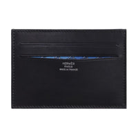 HERMES Epsom Calfskin Card Holder Regular Unisex Black