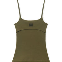 LOEWE Anagram Strappy Top 'Khaki Green'