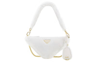 PRADA Plush Shoulder Bag Handbag Shoulder Bag Women's White