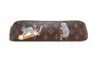 LOUIS VUITTON Pouch Elizabeth Monogram Catogram Brown/Orange