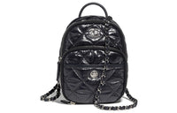 CHANEL Nylon Backpack Women's Black