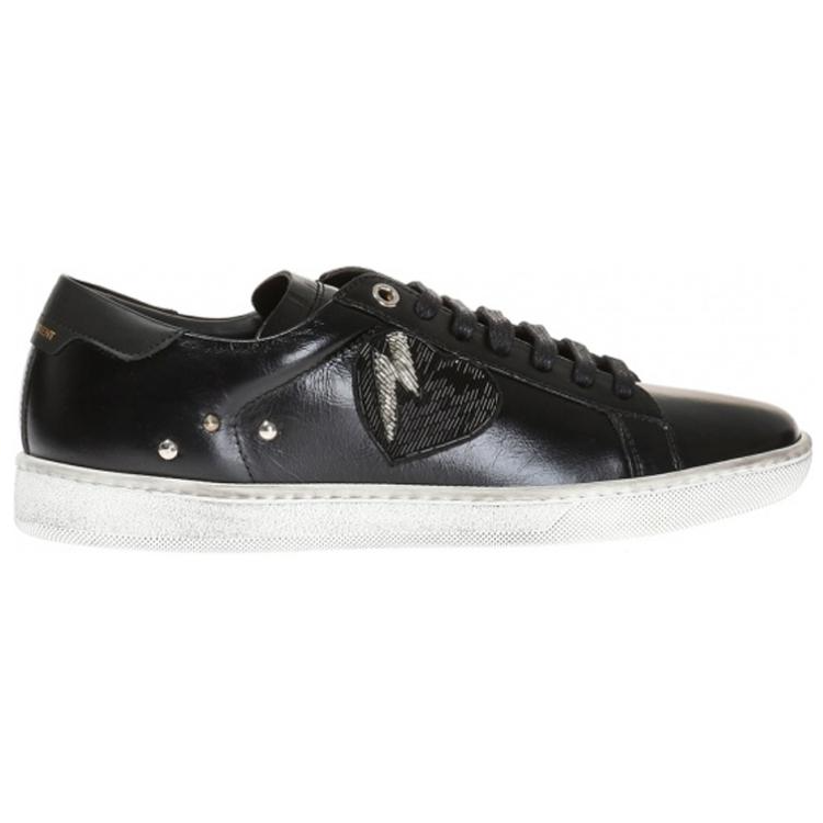 حذاء تزلج أنيق منخفض الارتفاع من SAINT LAURENT SL/01 للنساء باللون الأسود