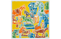 HERMES Silk Scarves Men Yellow